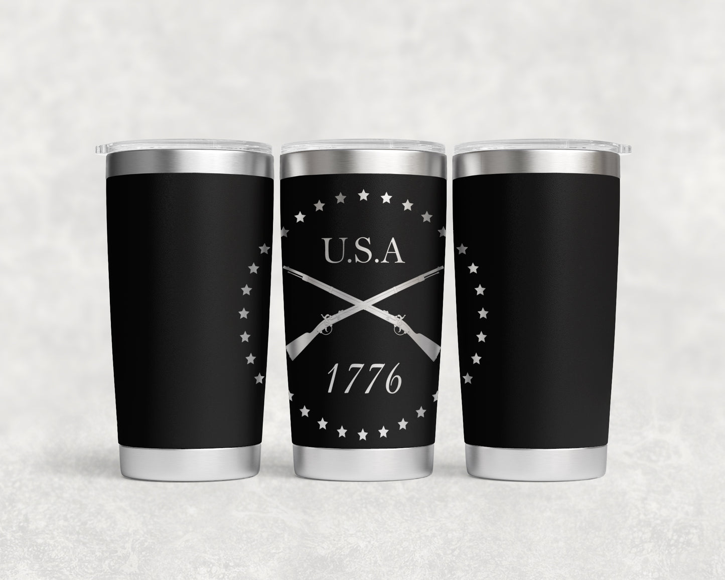1776 Cross Rifles Tumbler , Birthday Gift, Veteran Gift, Funny Cup Gift, Valentine's Day Gift, Anniversary Gift 20 Oz Tumbler