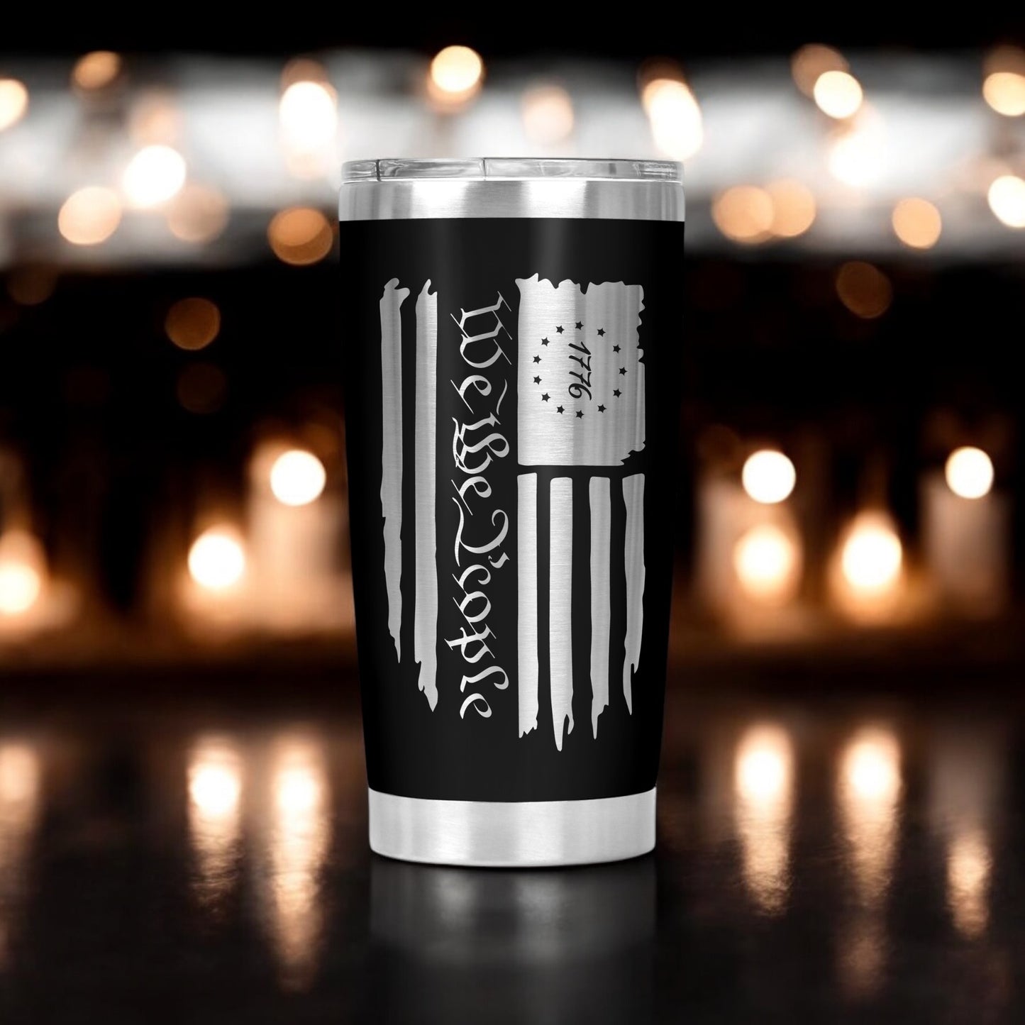 We The People American Flag Tumbler 1776, Birthday Gift, Veteran Gift, Funny Cup Gift, Valentine's Day Gift, Anniversary Gift 20 Oz Tumbler