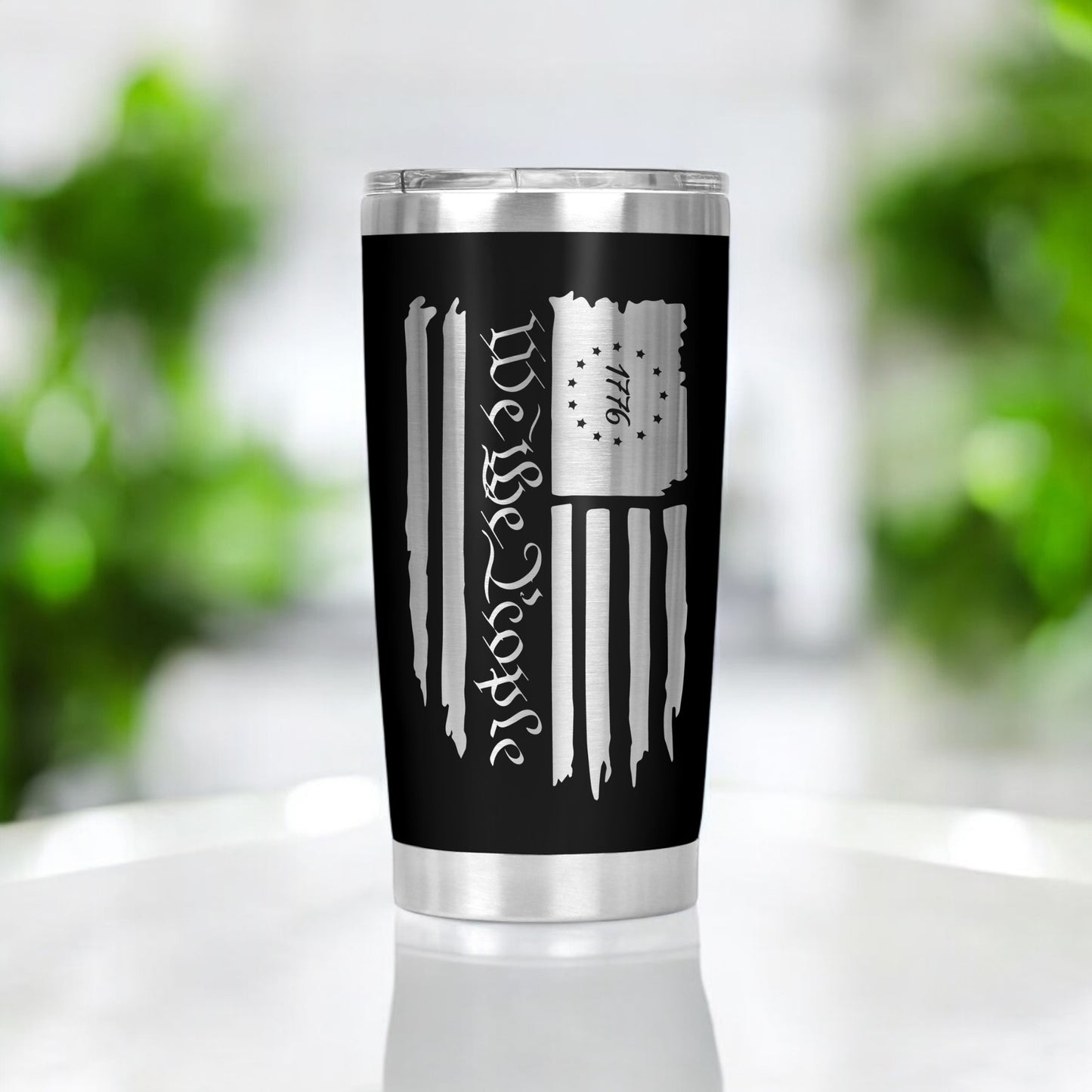 We The People American Flag Tumbler 1776, Birthday Gift, Veteran Gift, Funny Cup Gift, Valentine's Day Gift, Anniversary Gift 20 Oz Tumbler