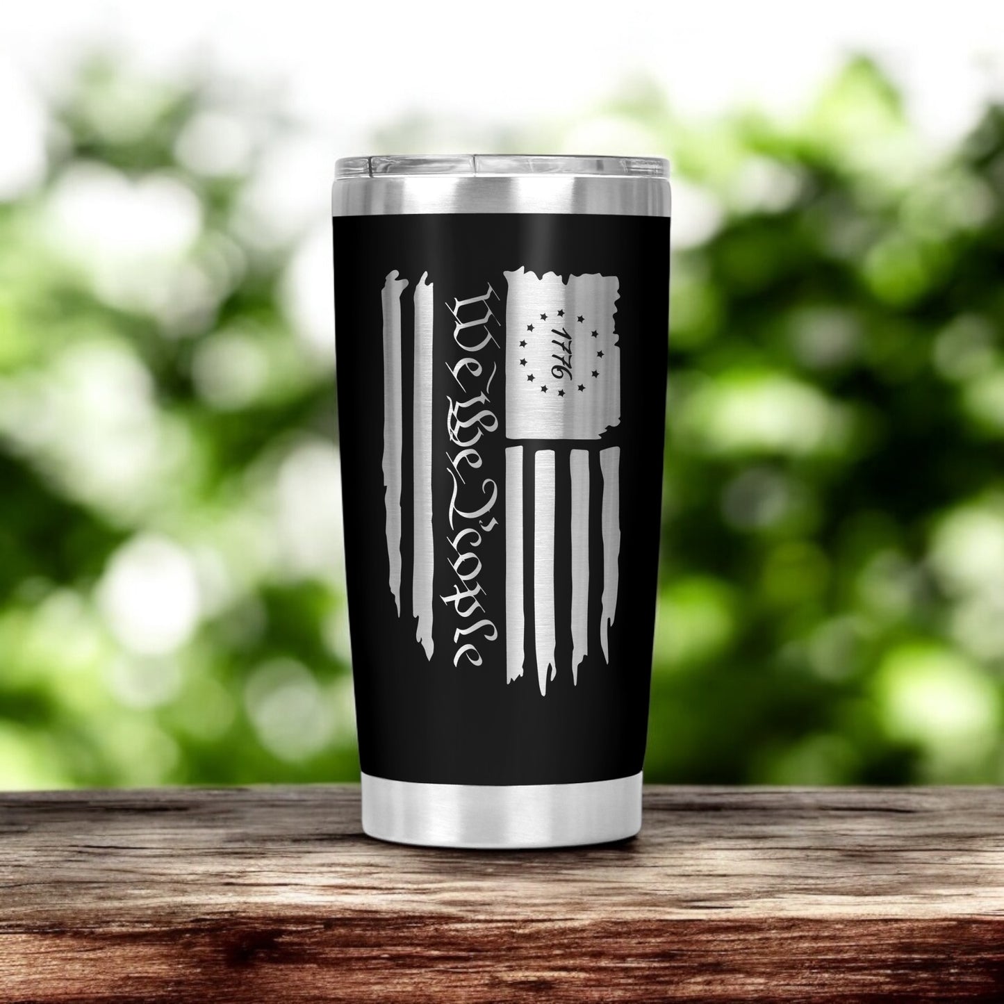 We The People American Flag Tumbler 1776, Birthday Gift, Veteran Gift, Funny Cup Gift, Valentine's Day Gift, Anniversary Gift 20 Oz Tumbler