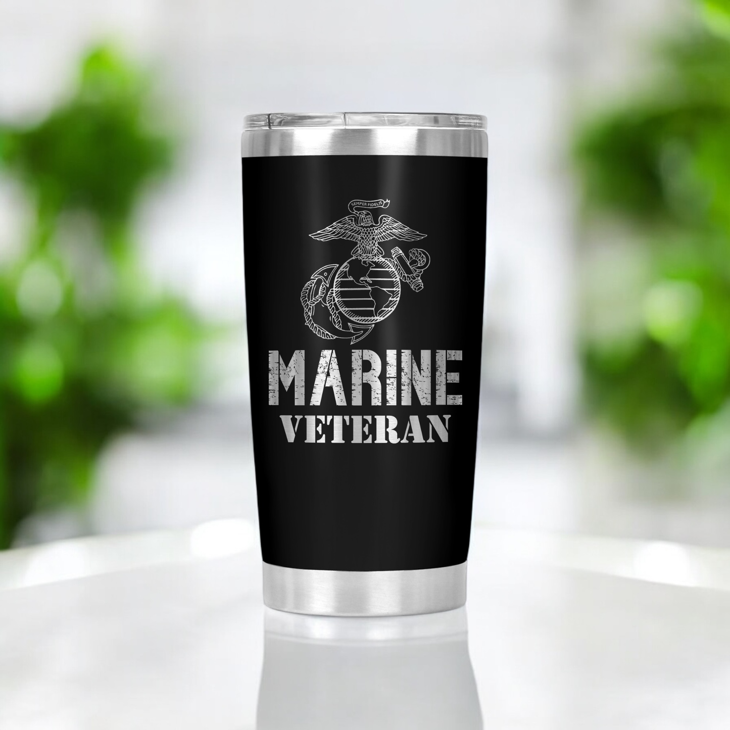 Marine Veteran Tumbler, veteran gift, birthday gift, gift for her, gift for him