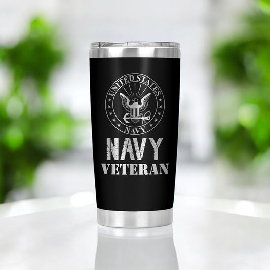 Navy Veteran Tumbler, veteran gift, birthday gift, gift for her, gift for him
