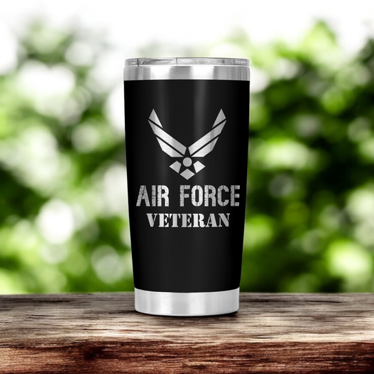 Air Force Veteran Tumbler, veteran gift, birthday gift, gift for her, gift for him